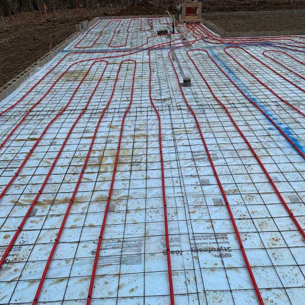 Radiant heating installation