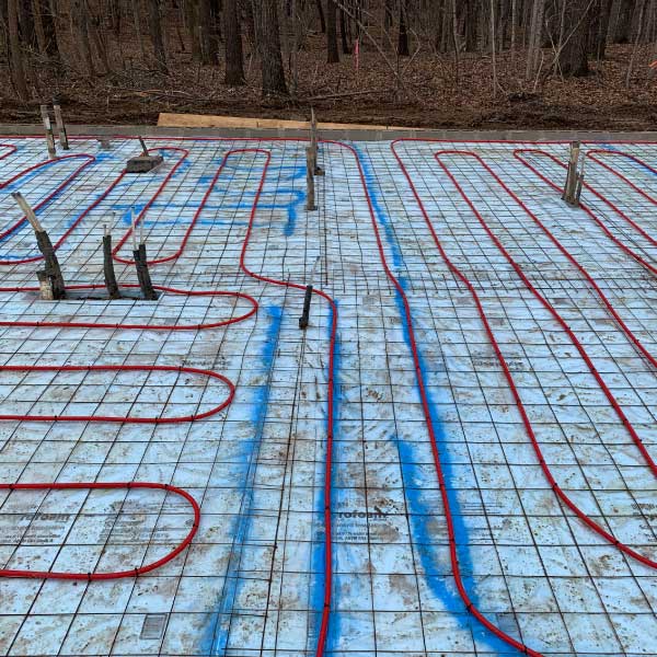 Radiant heating installation