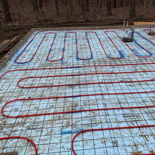 Radiant heating installation