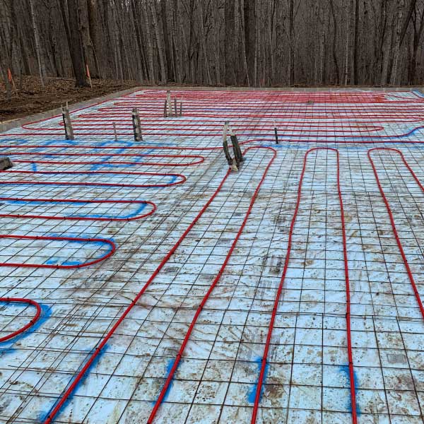 Radiant heating installation