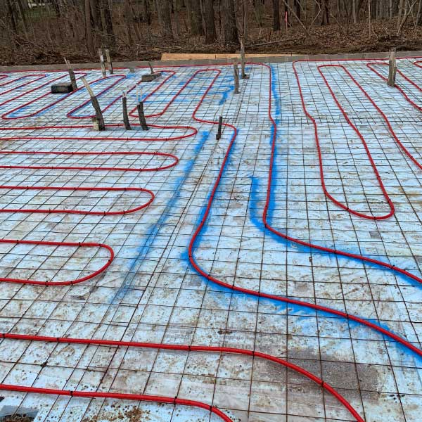 Radiant heating installation