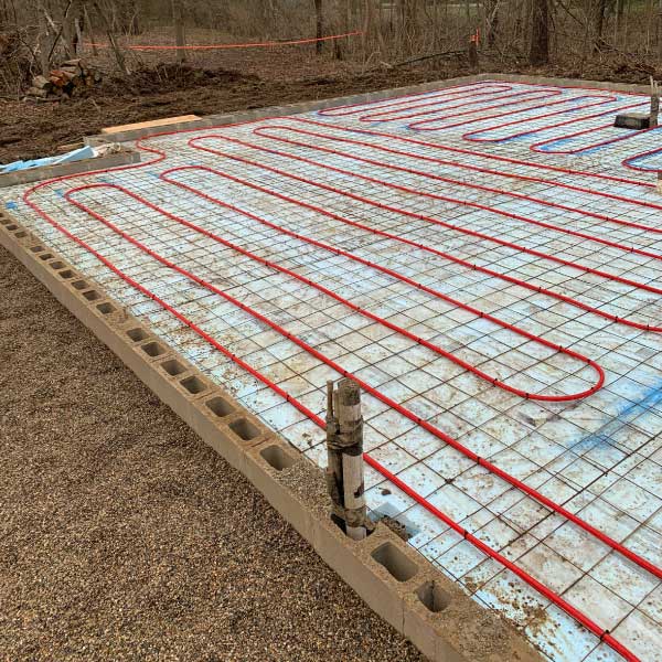 Radiant heating installation