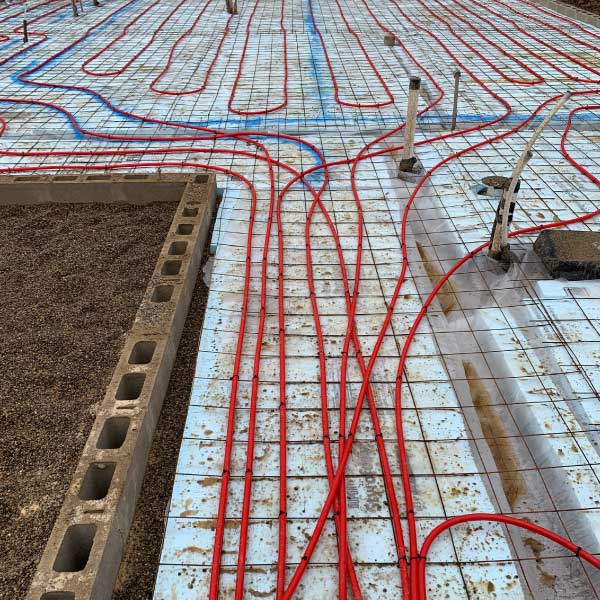 Radiant heating installation