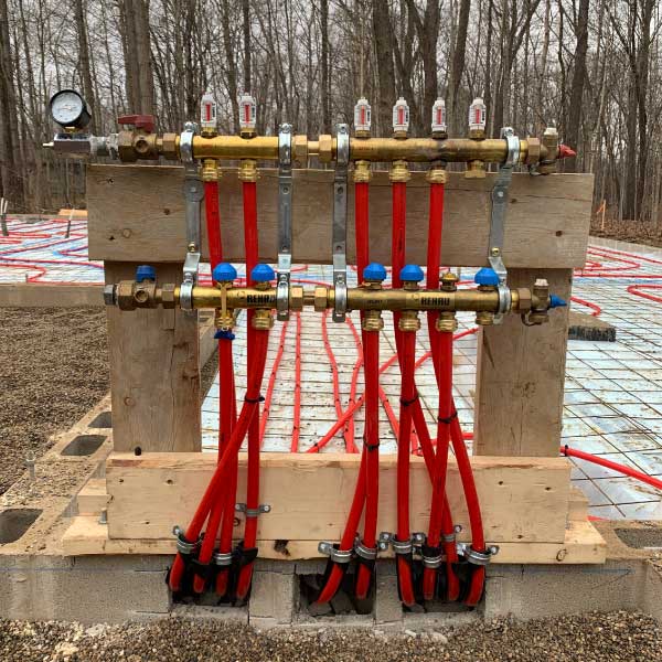 Radiant heating installation