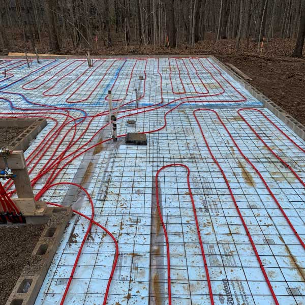 Radiant heating installation